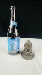 Game Of Thrones Throne And Collectible Bottle