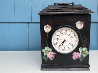 Battery Operated Clock With Storage
