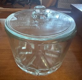 Sanitary Cheese Preserver Glass Bowl With Top Lid.