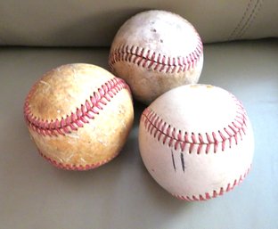 3 Vintage Stitched Baseballs Haiti
