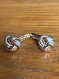 Silver And Gold Toned Cuff Links