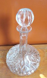 Block Lead Crystal Ship Glass Decanter With Stopper