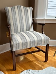 Chippendale Style Upholstered Library Chair