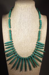 Contemporary Turquoise Blue Necklace