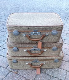 3 Piece Stylish & Classic Vintage Luggage Set By Amelia Earhart