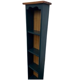 Shabby Chic Tall Skinny Bookshelf - Five Shelves