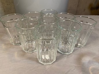 Lot 2 - Set Of 9 Crate & Barrel Working Glass Glasses 21oz No Chips