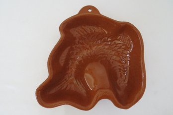 A Glazed Terracotta Fish Shaped Baking Mold