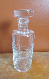 Calvin Klein Crystal Glass Modernist Decanter With Stopper