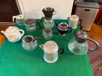 Lot Of Coffee Pots And Tea Pots