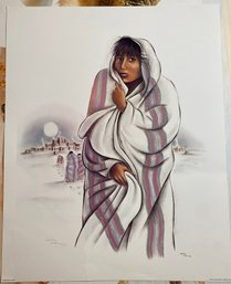 Sheila Hill Colored Lithograph Signed And Numbered