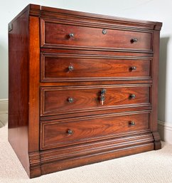 A Solid Mahogany Double Drawer Legal Size File Cabinet By Hooker Furniture