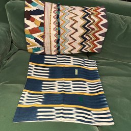 A Pair Of Decorative Geometric Pillow Covers