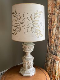 Carved Ceramic Table Lamp 1 Of 2