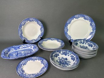 Vintage Blue & White Serving Ware