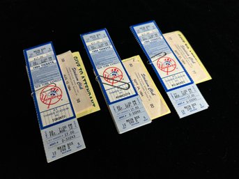 Three Sets Of Unused 1994 Yankee Game Tickets