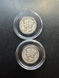 2 Mercury Dimes 1936, 1936-D