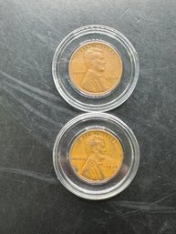 2 Wheat Pennies 1938, 1938-D