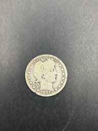 1907 Barber Silver Quarter