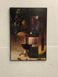 Still Life Of Wine Bottle Framed