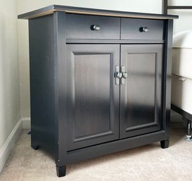 A Modern Painted Wood Nightstand Or Commode