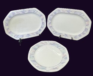 Savoir Vivre Celina Oven To Table Dishware-Two Large 14' Platters & 12' Octagon Dish