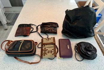 Lot Of Seven Assorted Leather Bags