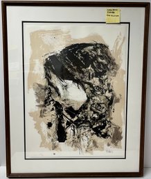 Vintage 1978 Quality Framed Matted Print Of Girl - Gino Hollander - Pencil Signed & Numbered - 32 X 39.5