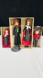 Vintage The Amish Family Doll Lot