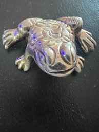 Adorable Sterling Silver Frog Pin