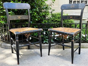 A Pair Of 19th Century Hitchcock Chairs