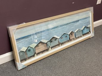 New/Unused Wall Art: Cottages At The Seashore