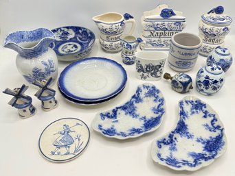 Vintage Pottery Including Spode, Blue Onion Kitchen Set & More (19 Pieces)