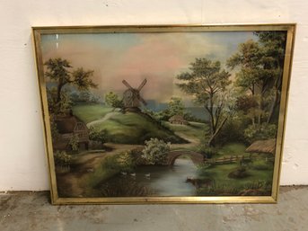 Framed Print Of Oil Painting Landscape