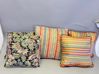 Lot Of 5 Custom Upholstered Pillows