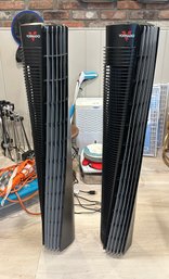 Working Pair Of Tall Vornado Fans Type 184, 120VAC, Serial Number: DEC21-1 17801.  DEN