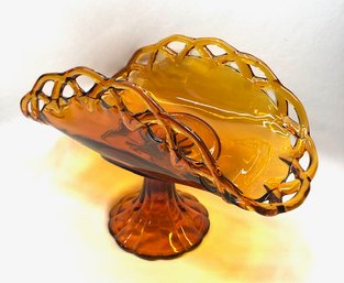 Vintage Lace Edge Amber By Imperial Glass Ohio