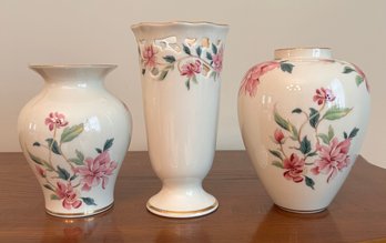Beautiful Group Of Three Lenox Barrington Collection Vases