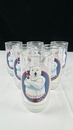 Coca Cola Polar Bear Glass Set