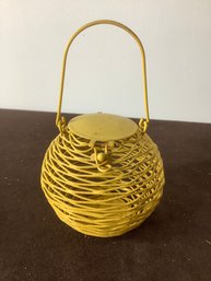 Yellow Wired Candle Basket