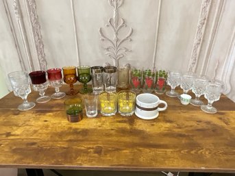 Vintage Misc Glassware Lot - Variety Of Styles & Brands