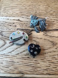 3 Vintage Pins - NLH, Germany & Beau
