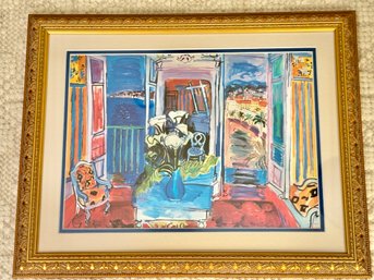 With Open Doors, Raoul Dufy Canvas Print, Framed