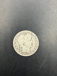 1909 Barber Silver Quarter