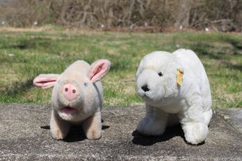 Pair Of Vintage Steiff Stuffed Animals