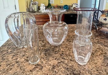 Beautiful Collection Of Crystal Glass Vases And Cocktail Glass.