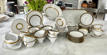 Coordinating Gold Fine China - Mixed Pattern (Hutschenreuther Masterpiece, Duchess And Olympia) - 74 Pcs