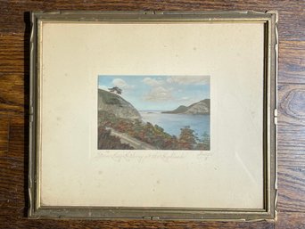 An Antique Hand Tinted Photograph Signed David Davidson - Storm King Mountain, Local Historians Take Note!