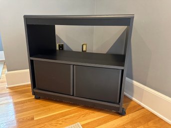 Black Rolling TV Stand