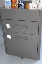 File Cabinet 17x17x24 Grey Steel 2 Drawer